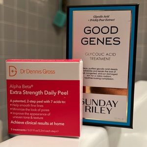 Sunday Riley Good Genes and Dr Dennis Gross Alpha Beta Peel